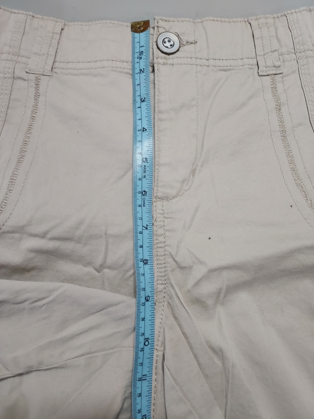 Style & Co. Cream Flat-Front Cargo Shorts - Picture 7 of 8